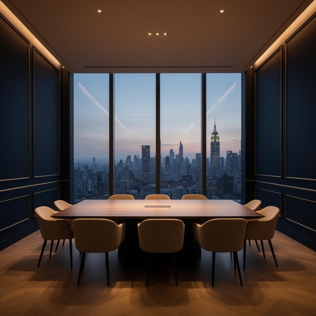 Ambiente corporativo premium representando consultoria empresarial estratégica